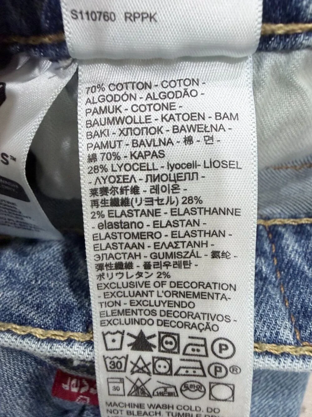 Levi’s 502 Taper Jeans Men’s W44 L34 Light Wash Stretch Denim Casual Classic Fit